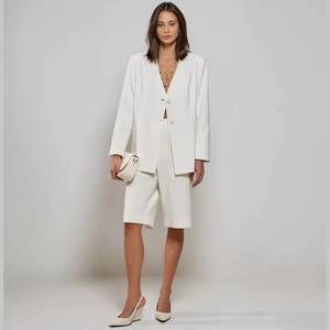 NEW RAIZZ twill tailored chic blazer and pants set in white
